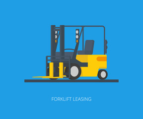 Yelllow forklift