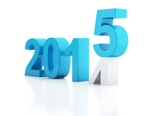 New Year 2015 on  white background
