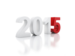 New Year 2015 on  white background