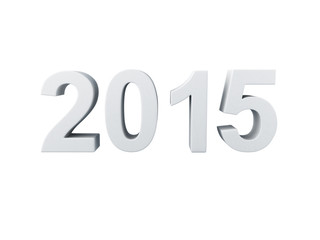 New Year 2015 on  white background