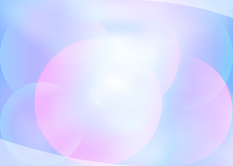 Abstract light pink blue background with round elements