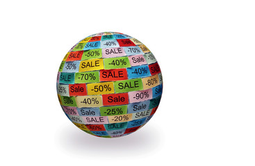sale  tagcloud 3d ball