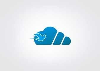 cloud Energi bird data Abstract icon Technologi modren  circle