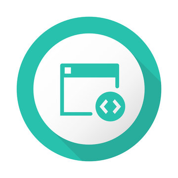 Flat Long Shadow Icon - Vector