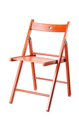 red wooden chair
