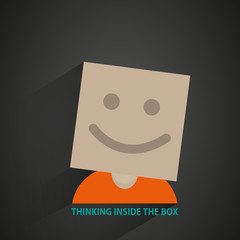 man with box head