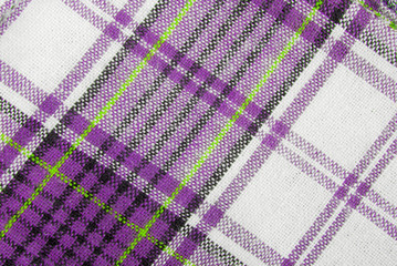 close up of the checked fabric tecture