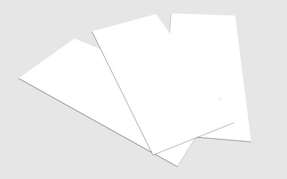 Blank white paper (A4) flyer on grey background