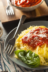 Homemade Cooked Spaghetti Squash Pasta