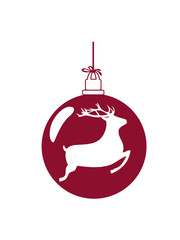 Weihnachtskugel rentier