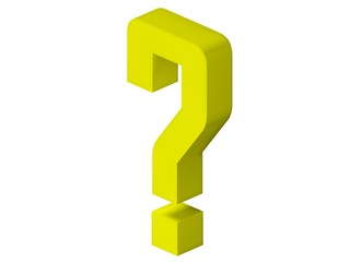 Interrogation point - yellow