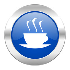 espresso blue circle chrome web icon isolated