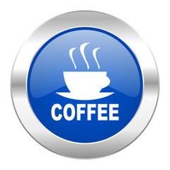 espresso blue circle chrome web icon isolated