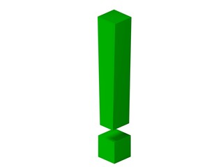 Exclamation point - green
