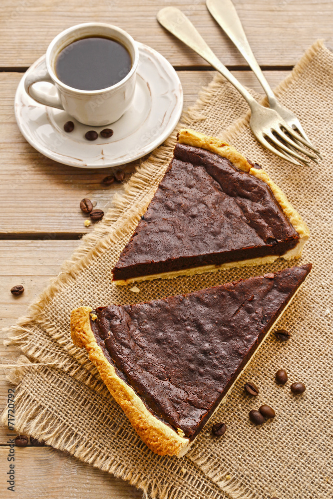 Wall mural chocolate tart