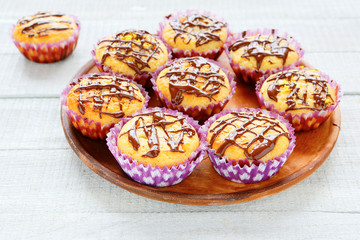 Homemade muffins on a plate