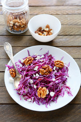cabbage salad with slices of cheese