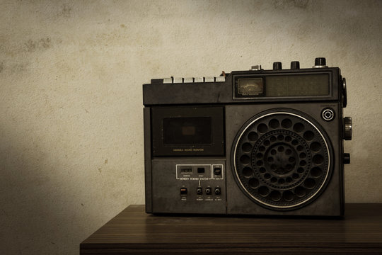 Vintage filtered of old retro radio.