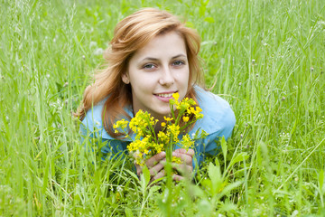 tender girl in the grass