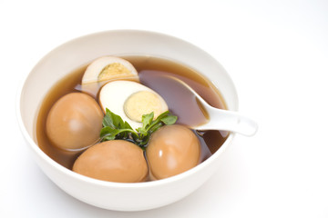 Thai food called "Kai Palo" or "Pa-Lo", eggs boiled in the gravy