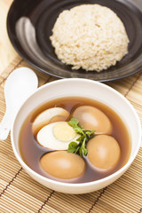 Thai food called "Kai Palo" or "Pa-Lo", eggs boiled in the gravy