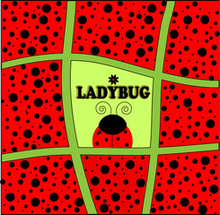 ladybug background invitation card