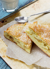 Apple pie on a vintage surface