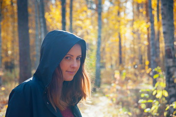 Woman enjoying autumn