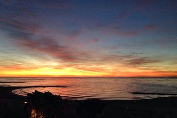 amanecer en la playa