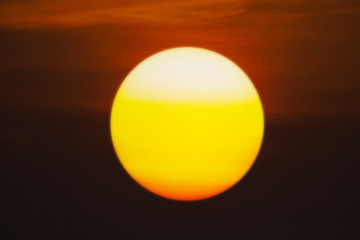 Dramatic sunset at dusk