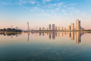 Naklejka premium nanjing xuanwu lake of beautiful scenery