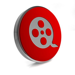 film circular icon on white background