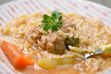 Broth - chicken soup with noodles