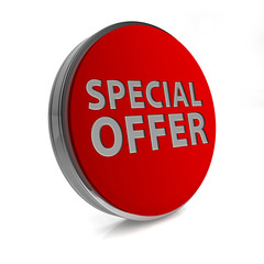 Special offer circular icon on white background