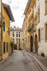 Fototapeta na wymiar In the streets of Vicenza old city