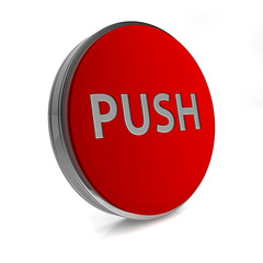 push circular icon on white background