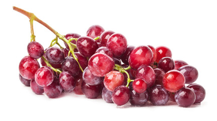 Red grape isolated on white