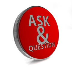 Q&A  circular icon on white background