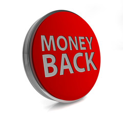 Money back circular icon on white background