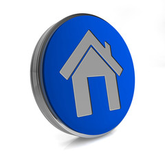 Obraz premium home circular icon on white background