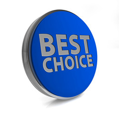 Best choice circular icon on white background