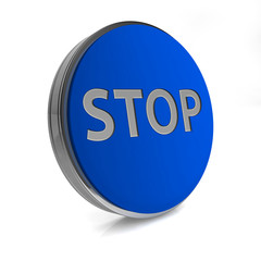 stop circular icon on white background