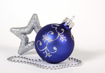 Blue christmas ball