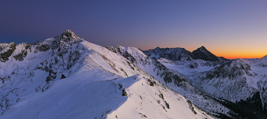 Night mountain - Tatras at winter