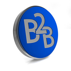 B2B circular icon on white background