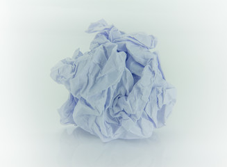 The Crumpled white paper ball