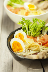Traditional japaneese noodle soup