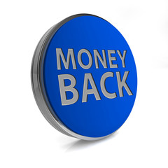 Money back circular icon on white background