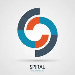 Foto auf Acrylglas Vector spiral company logo design, business symbol concept © Frogella.stock