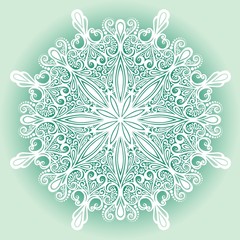 Beautiful Decorative Snowflake (Vector), Patterned design